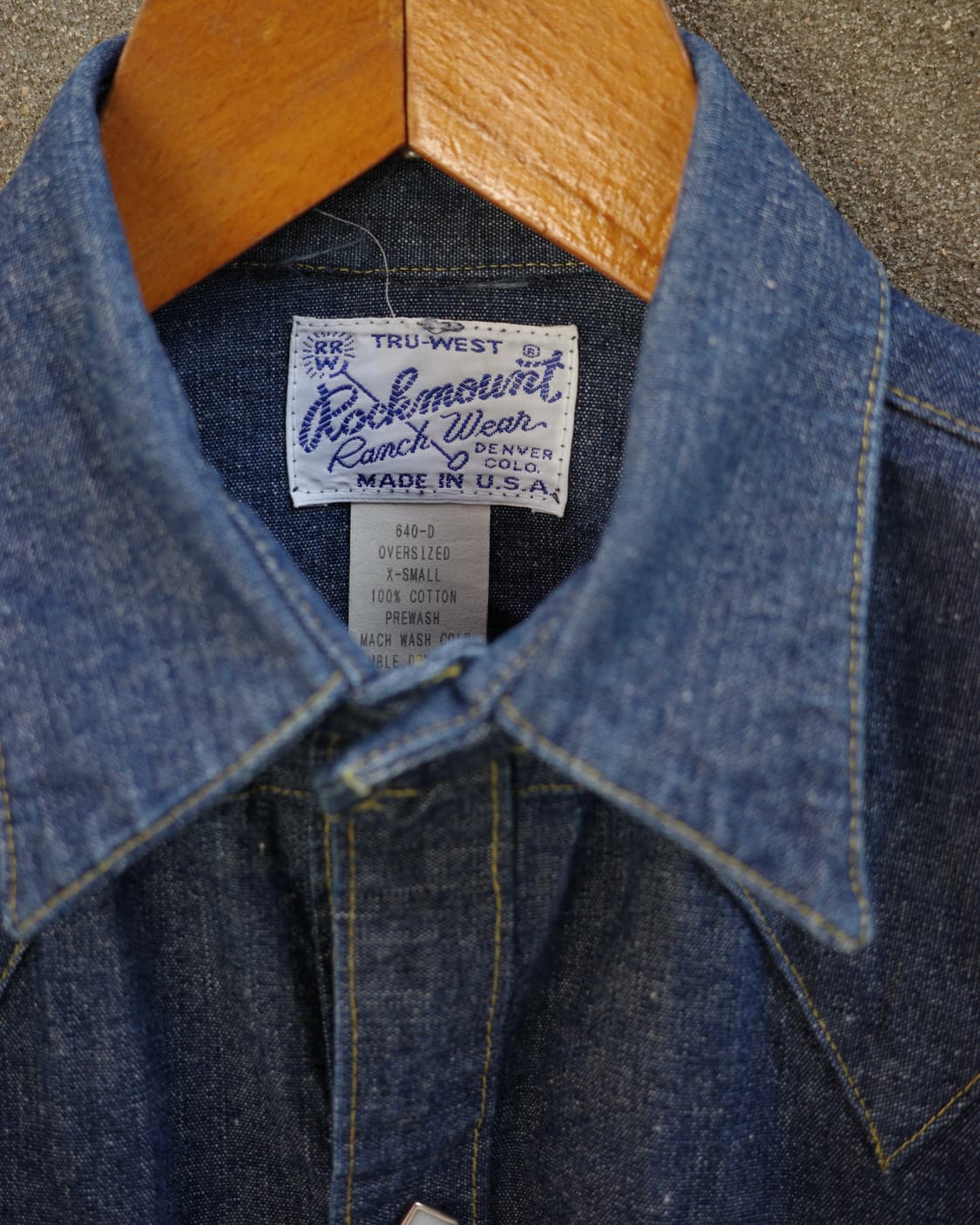 90‘s 락마운트 랜치웨어 오버핏 데님 웨스턴 셔츠 상품이미지3