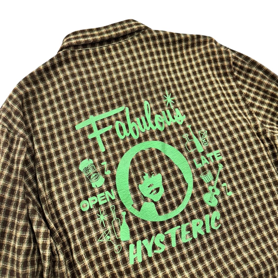 히스테릭글래머 파나마 체크 셔츠 자켓 브라운 상품이미지4