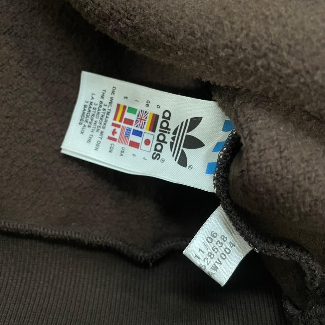 아디다스 00s 빅 트레포일 후드집업 브라운 대장급 상품이미지7