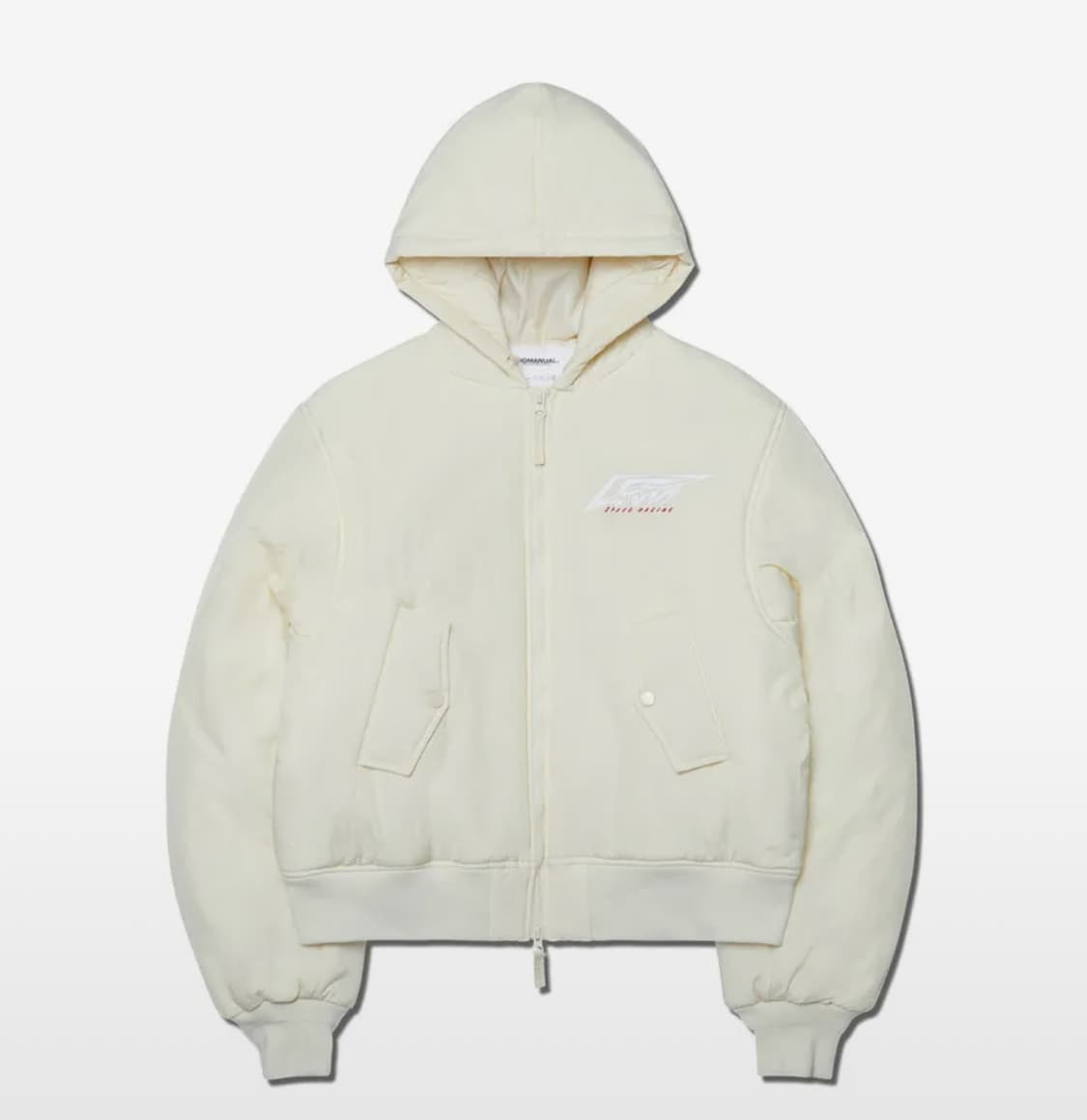 NOMANUAL HOODED BOMBER JACKET - IVORY 상품이미지3