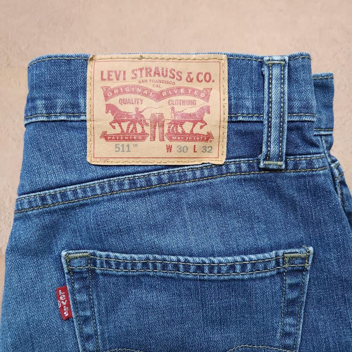 바배) 리바이스 슬림핏 데님 팬츠 상품이미지2