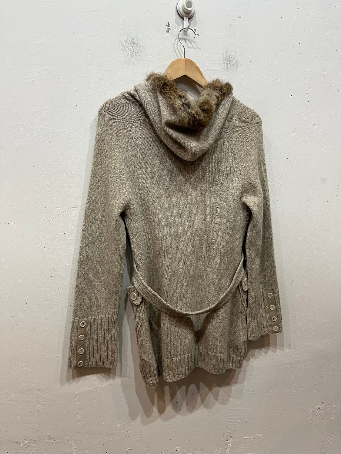 cordier 울 캐시미어 모리 니트집업 Made in JAPAN 상품이미지3