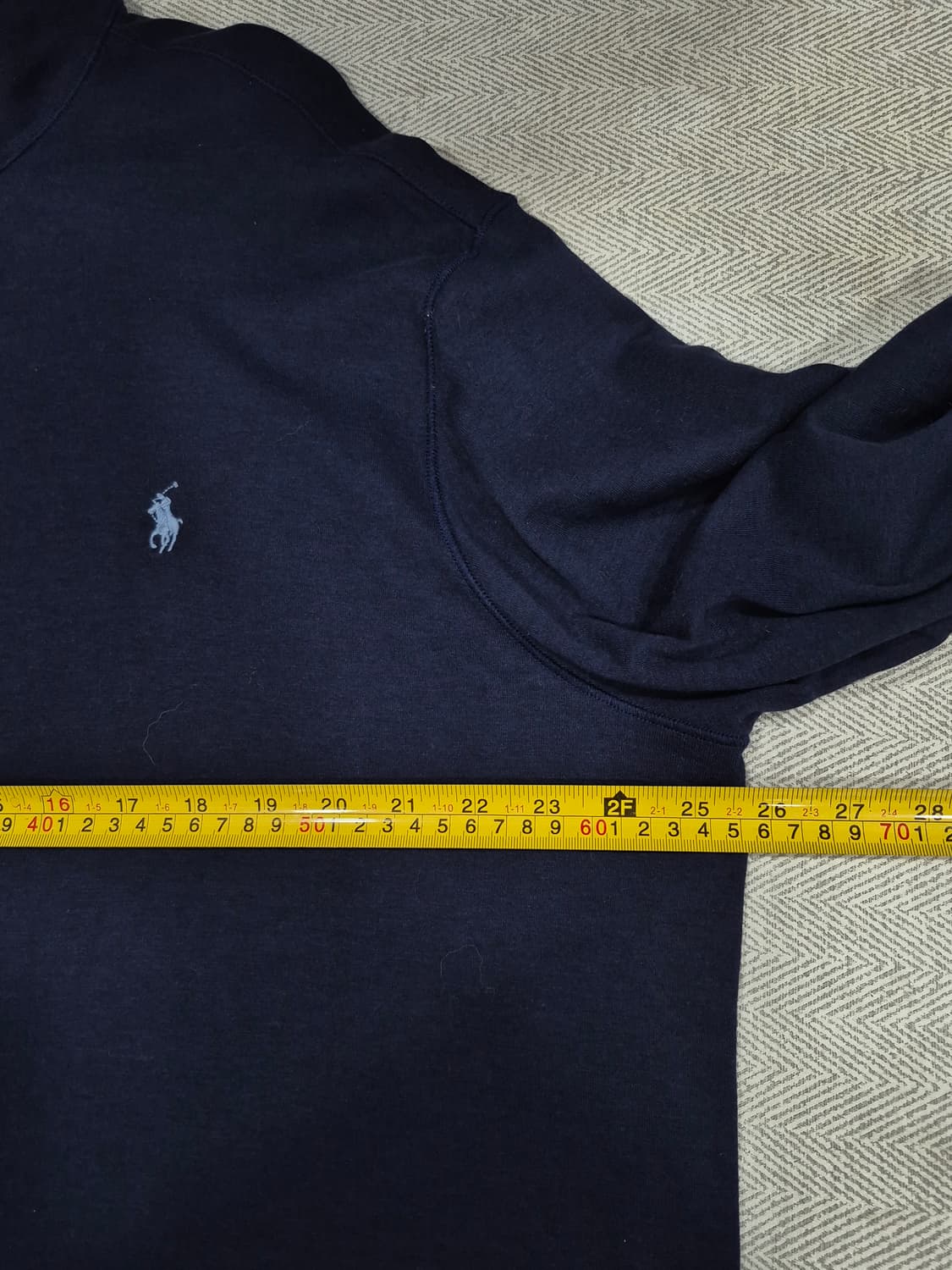 폴로랄프로렌 네이비 코튼 하프 집업 긴팔티 남성 105사이즈 상품이미지8