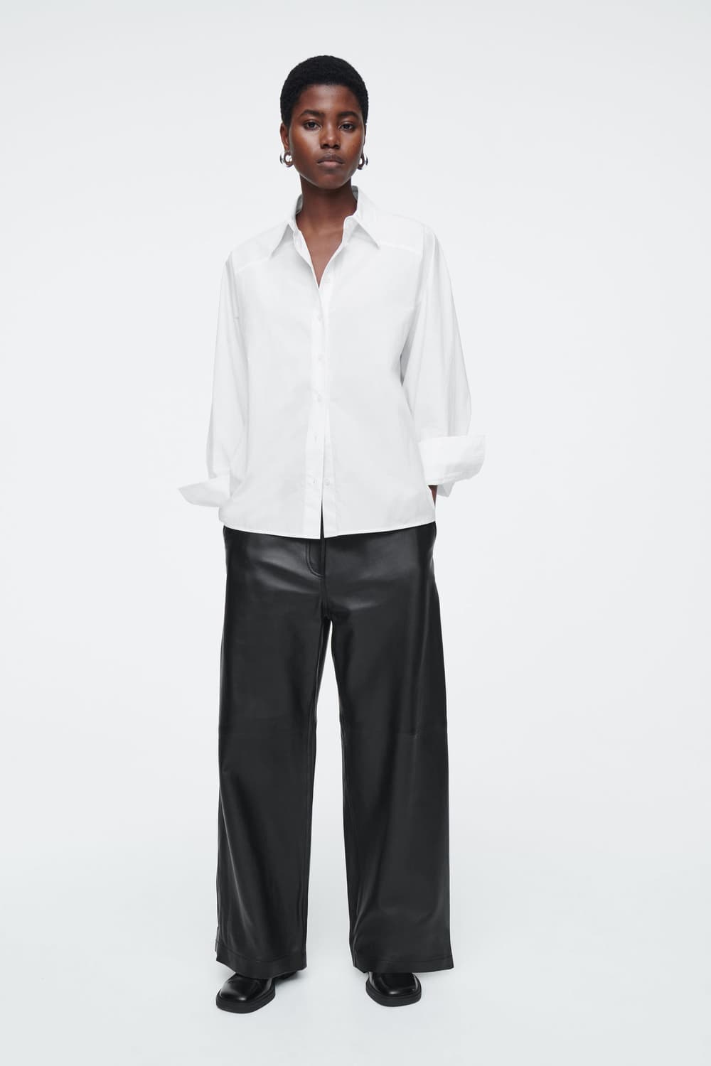 Cos 코스 더블커브스셔츠 화이트 32 새상품 상품이미지1