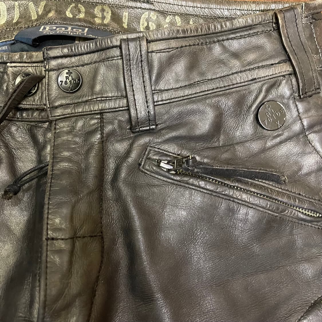 폴로 바이커 레더팬츠 상품이미지7