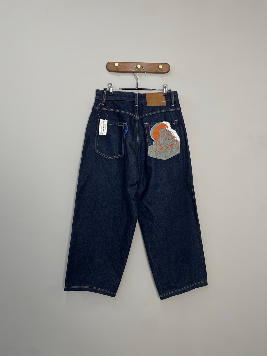 후부 90s 빈티지 플래티넘 배기 데님팬츠 H2109 상품이미지5