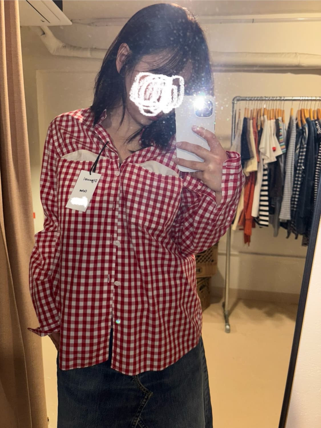 디가웰 레드체크 셔츠 상품이미지1