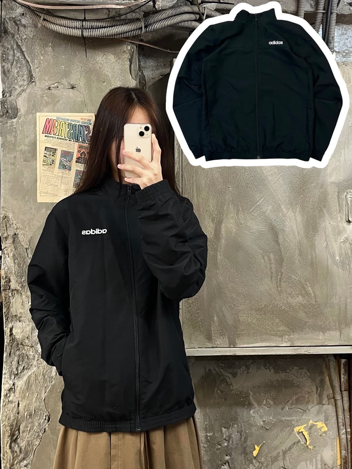 아디다스 바람막이 블랙 S #csz666 상품이미지1