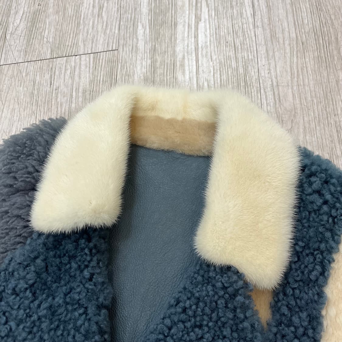 밍크 양털 양가죽 패치워크 롱 무스탕 코트  상품이미지6