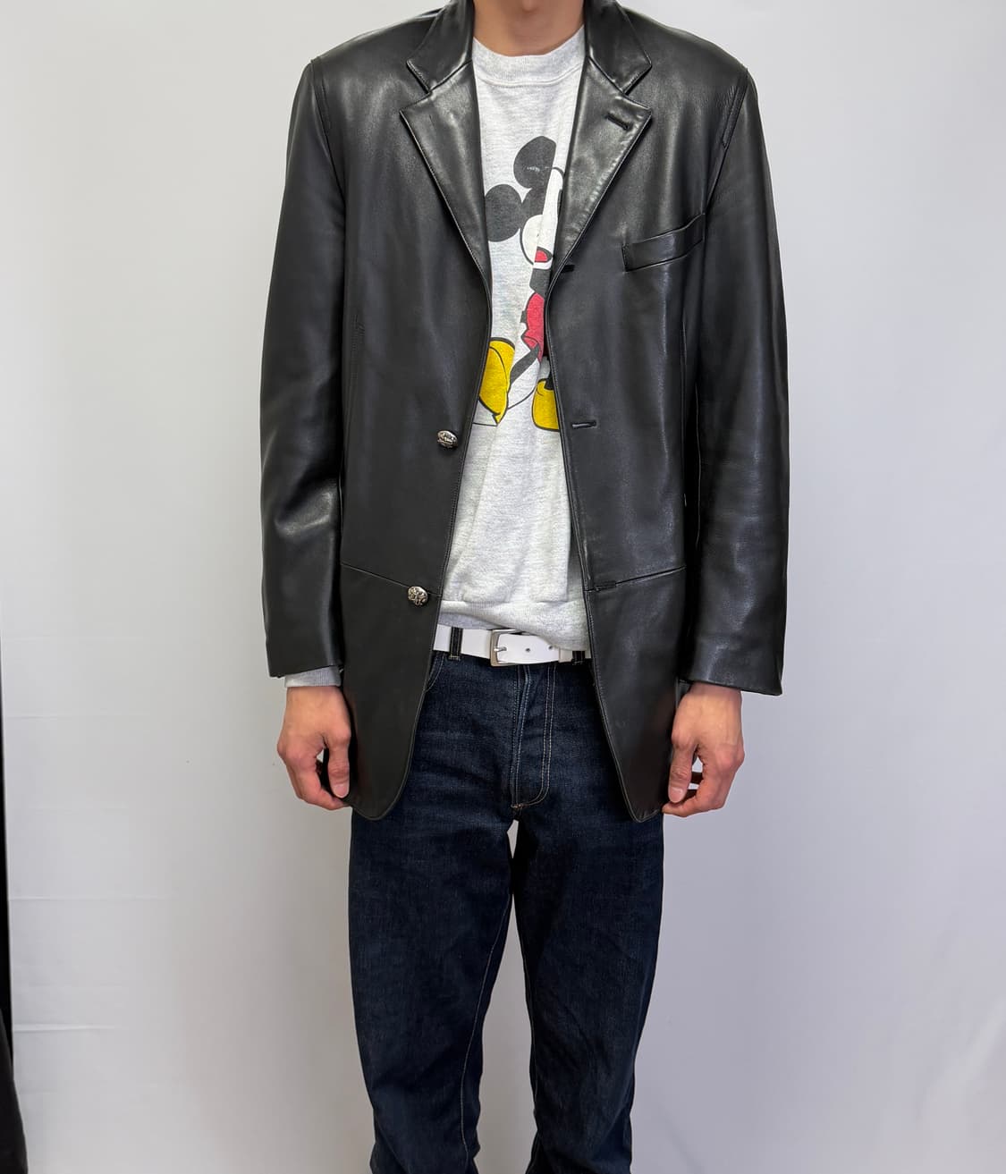 90s 지아니 베르사체 아카이브 레더 자켓 상품이미지2