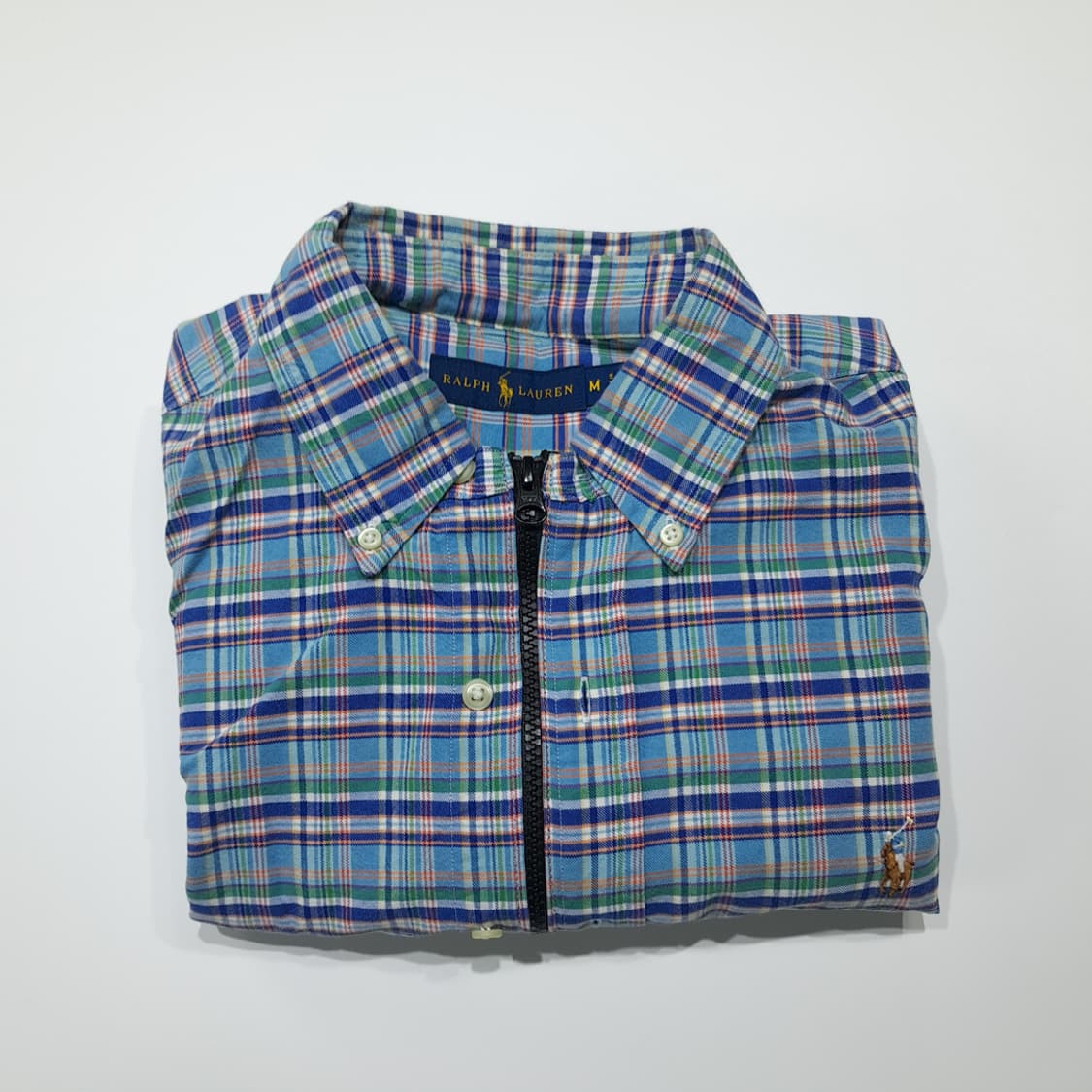 CL991 폴로 90s 블루 매드라스체크 크롭 셔츠 상품이미지6