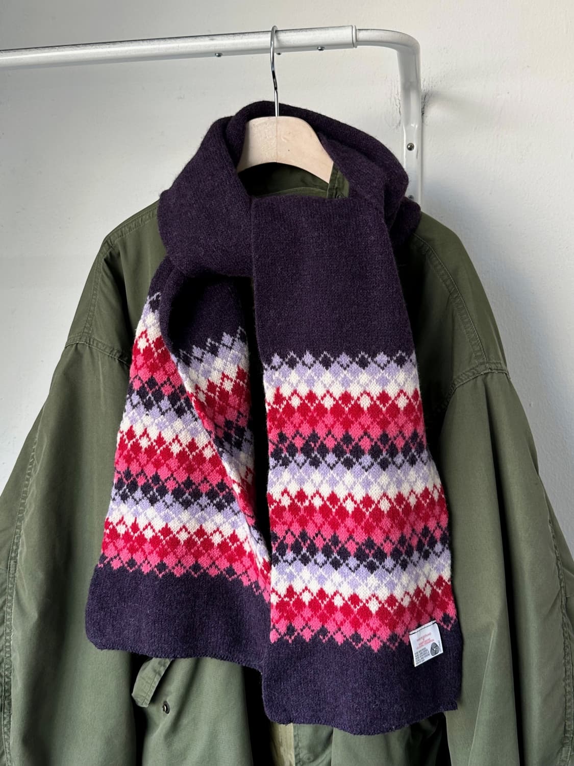 Middle gauge mild wool knit muffler 상품이미지6