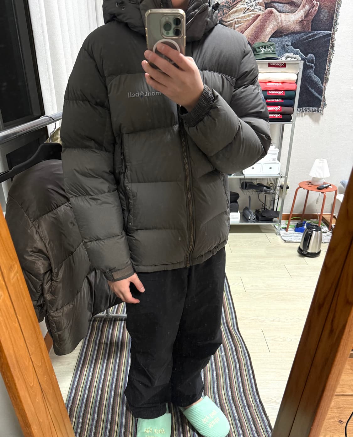 몽벨 구스다운 패딩 푸퍼 그레이 상품이미지1