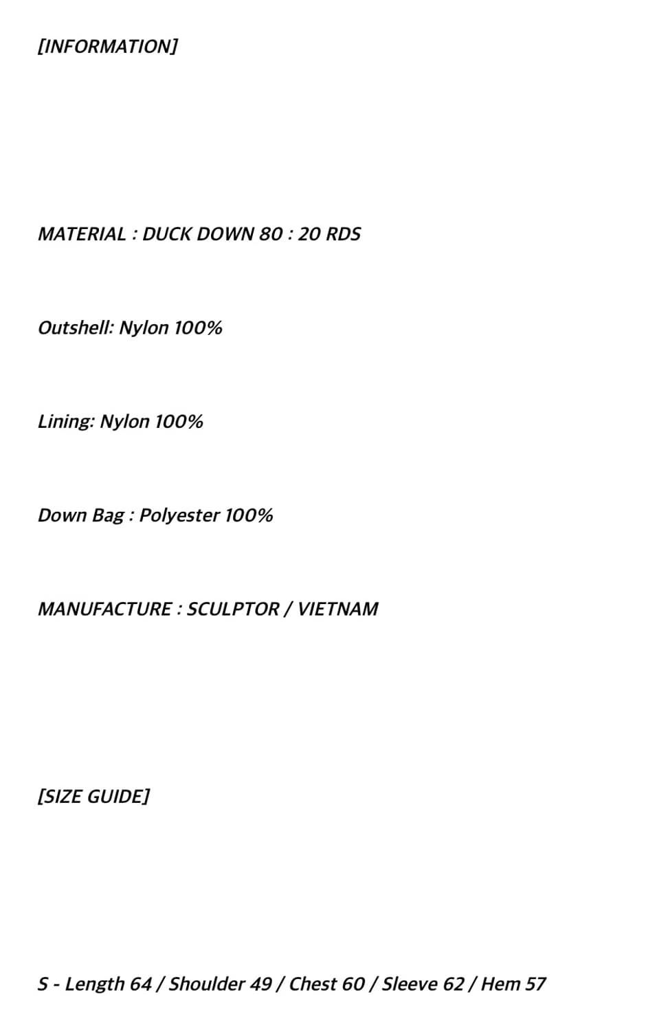 스컬프터 100 Middle Oversized Puffer Down패딩 상품이미지8