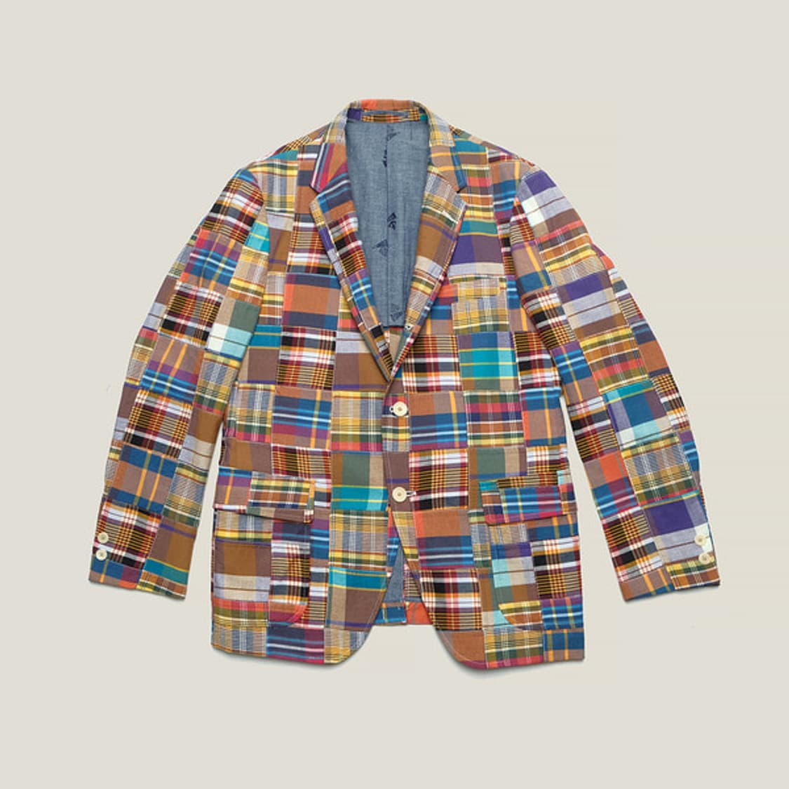 X블루블루 madras patchwork blazer 상품이미지1