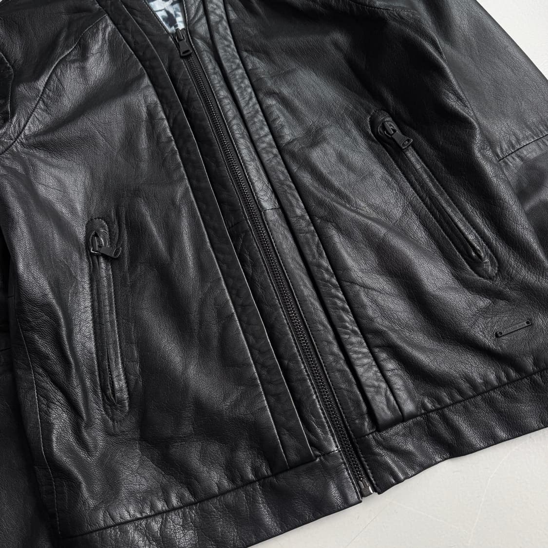 캘빈클라인 딱붙 리얼레더 양가죽 가죽자켓 상품이미지4