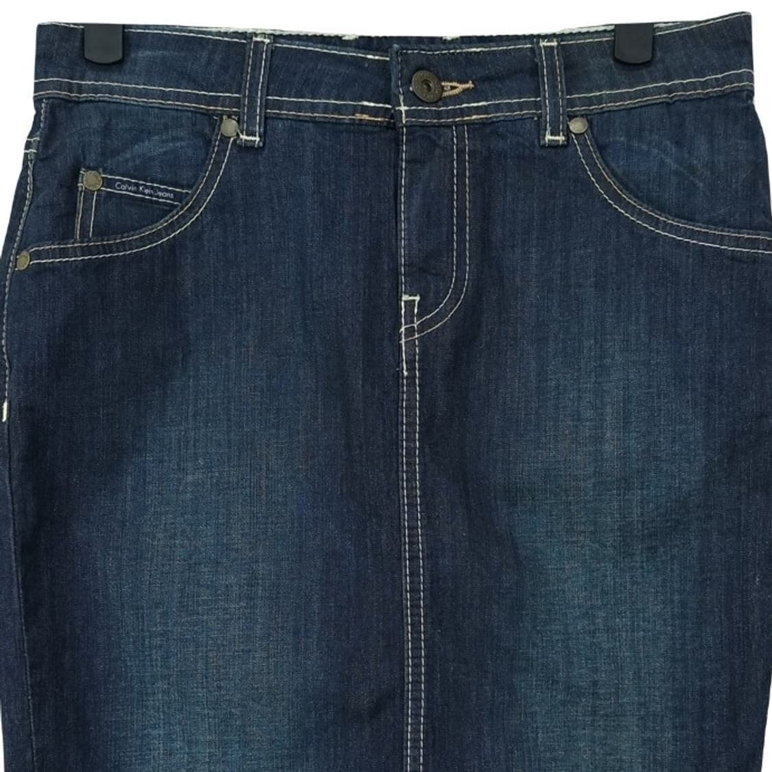 [캘빈클라인](새상품) 로우라이즈 데님 미들 스커트 M19831 상품이미지4