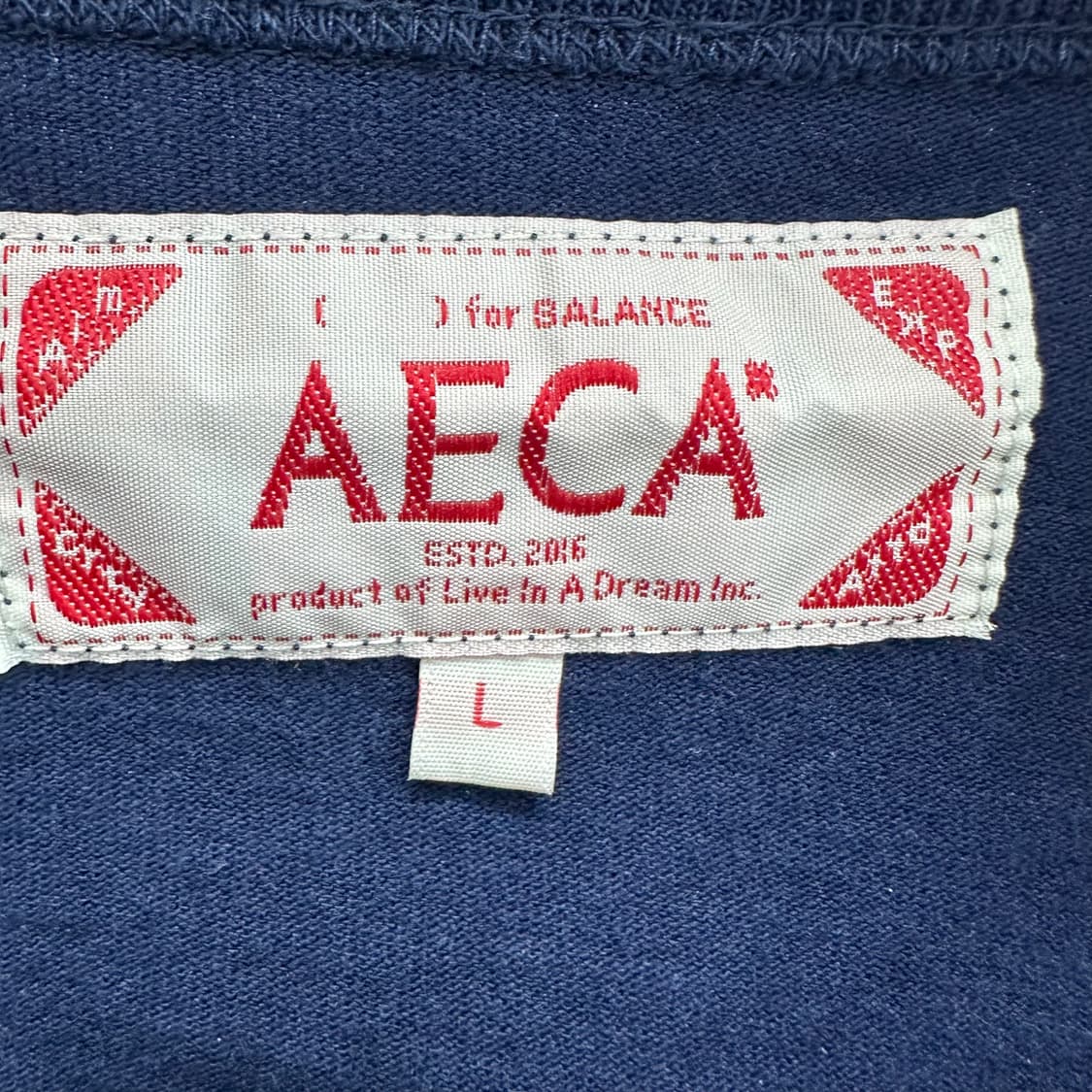 100 AECA 남자 헤비코튼 레이어드 롱슬리브 긴팔 티셔츠 상품이미지3