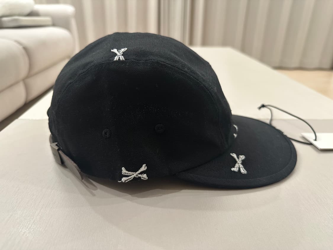 최종가격 더블탭스 크로스본 캠프캡 블랙 코튼 옥스포드캡 상품이미지4