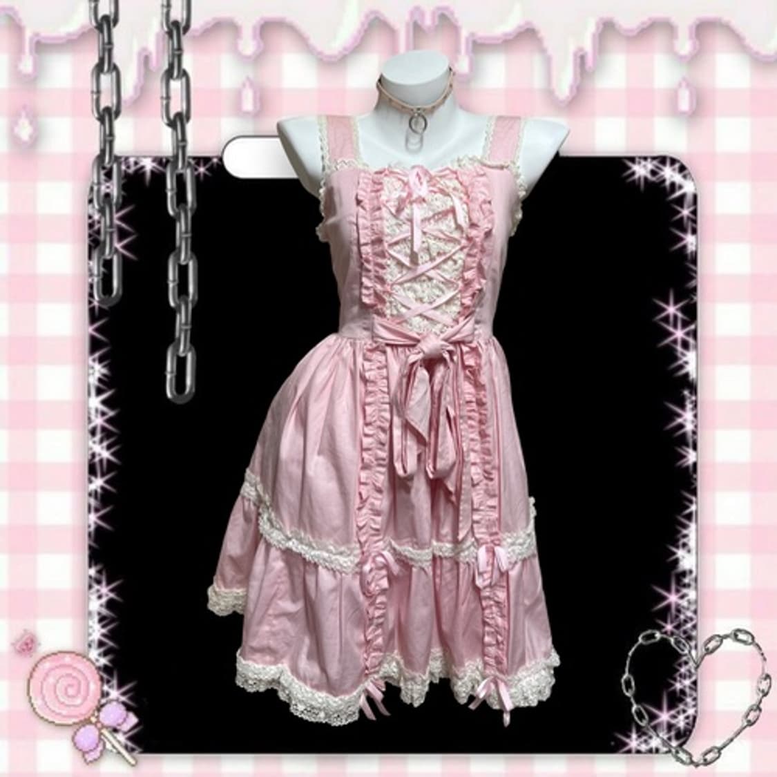 Angelic pretty momoco pink ribbon lolita 상품이미지1