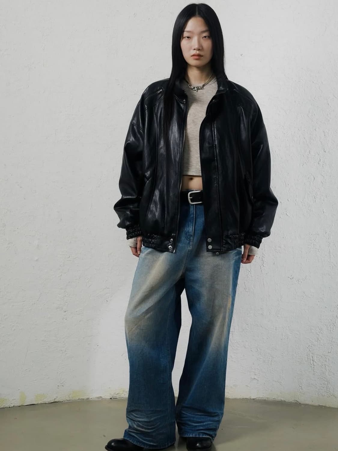 웻태그 레더자켓 상품이미지3