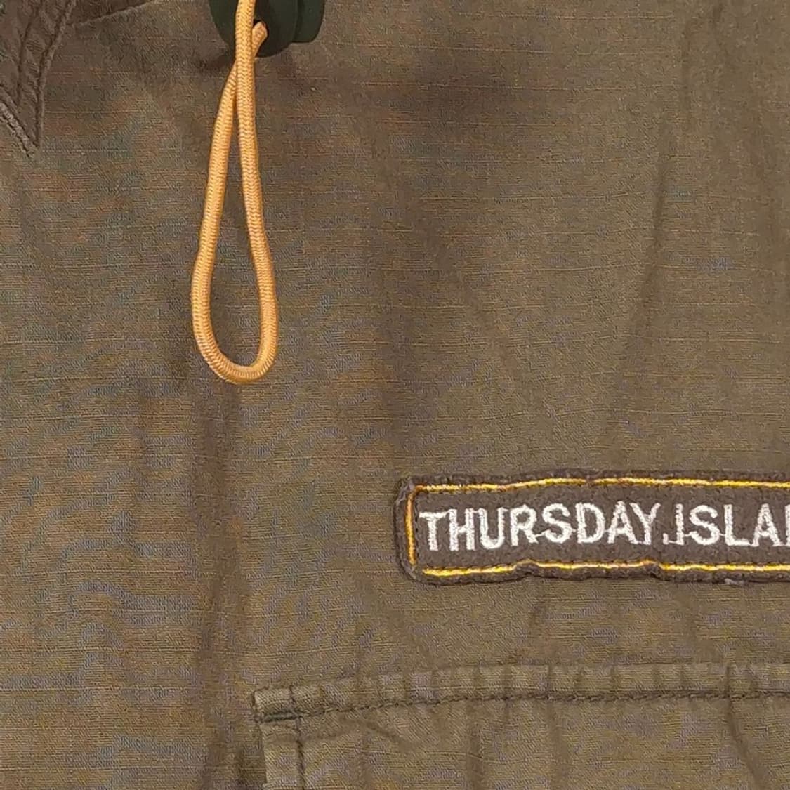 써스데이 아일랜드 빈티지 와펜 반팔 후드 야상 자켓 L 상품이미지6