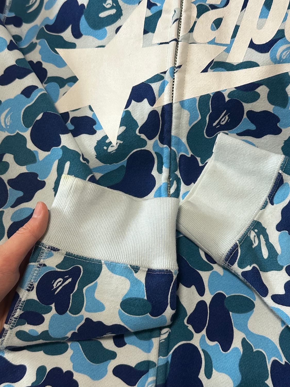 [s]베이프 스타 후드집업 블루 상품이미지4