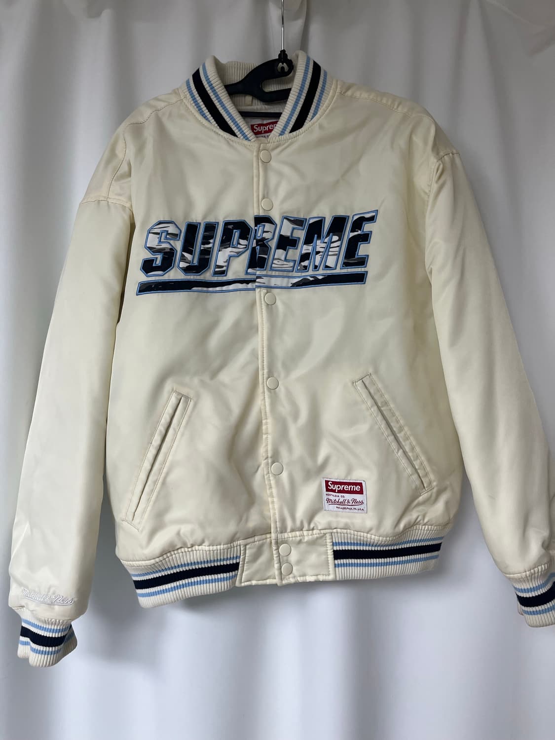 슈프림 미첼앤네스 바시티 자켓 S 상품이미지1