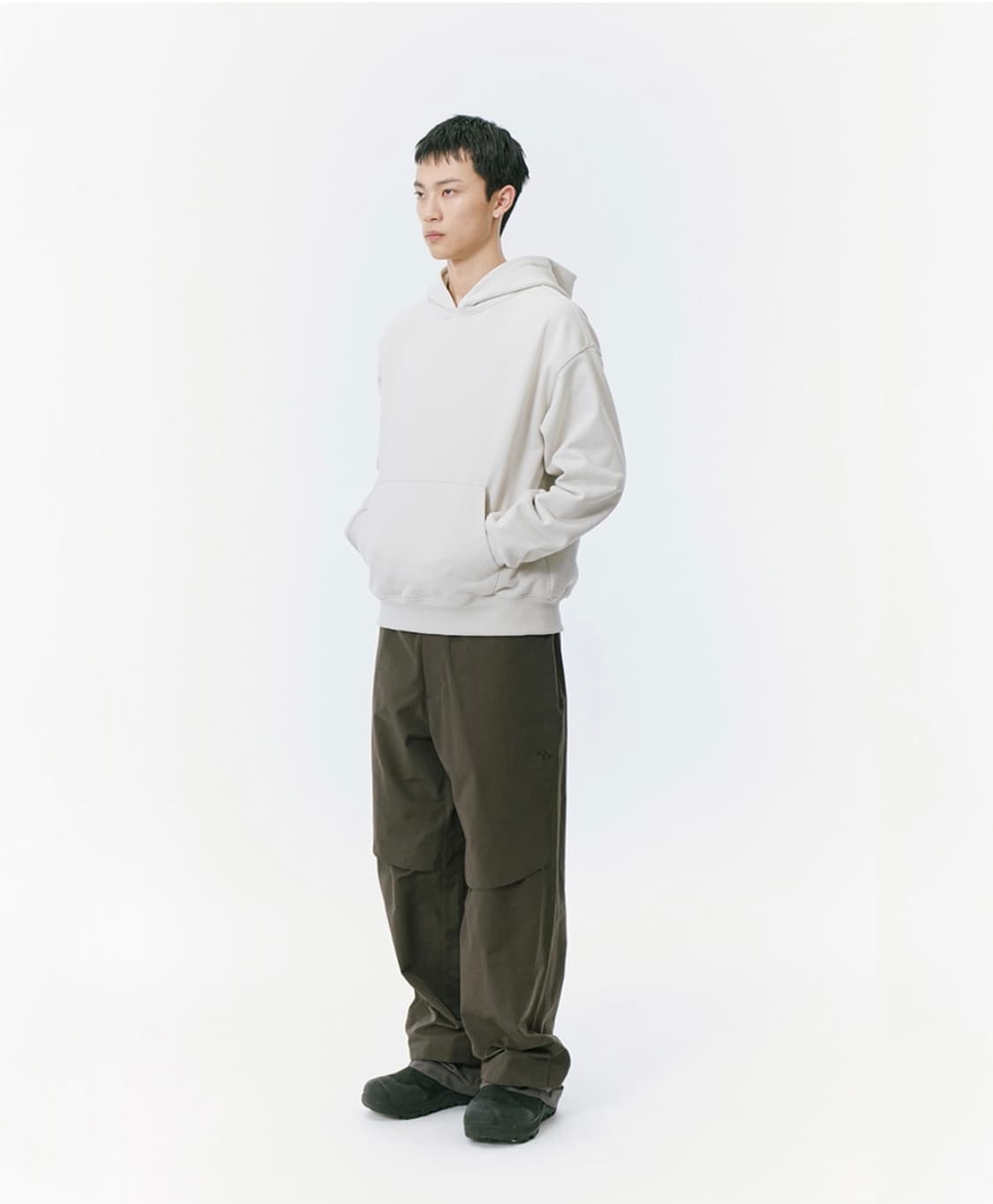 산산기어 logo hoodie light grey 1사이즈 상품이미지3
