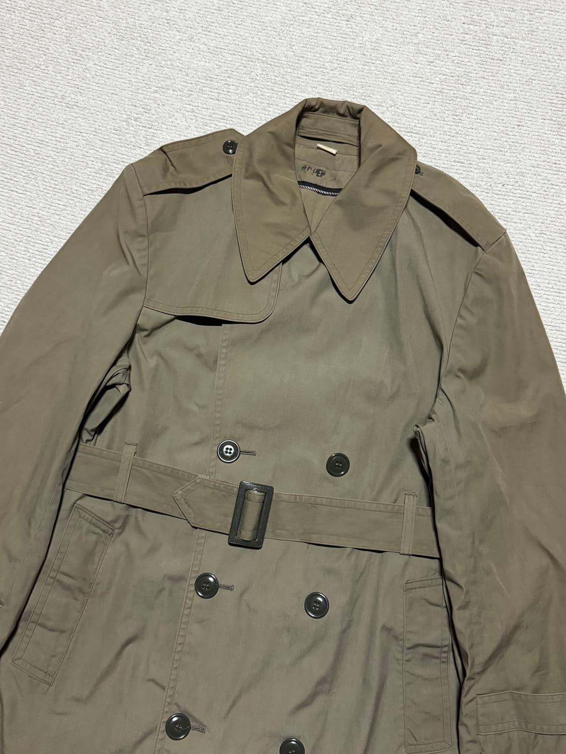80s USA 밀리터리 올웨더 트렌치코트 L 상품이미지1