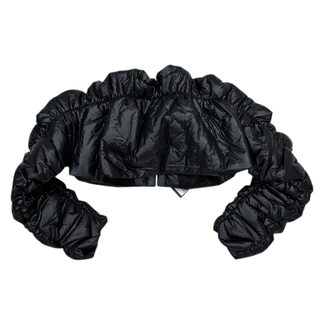 LEEY 셔링 볼레로 패딩 블랙 상품이미지2