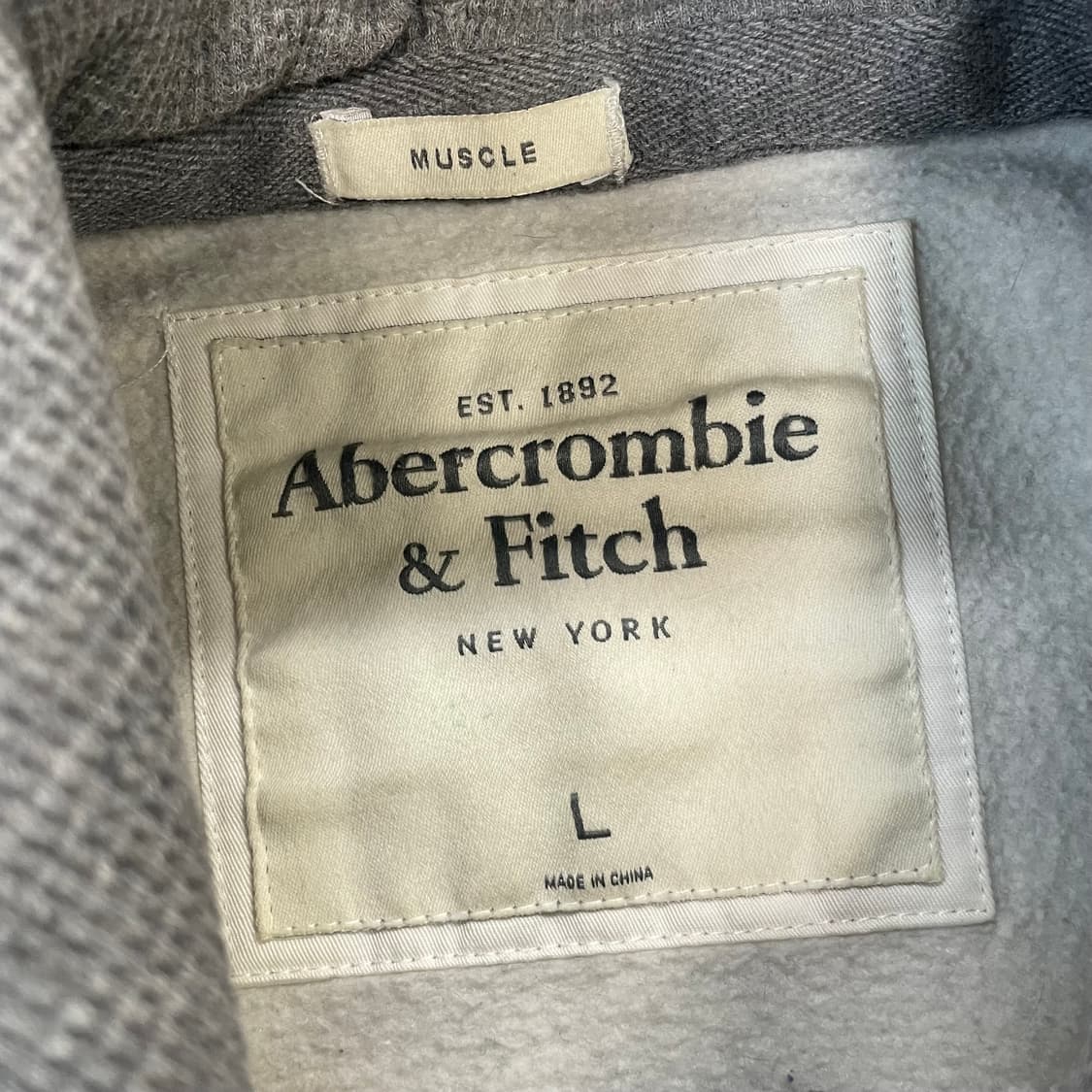 아베크롬비 아치 로고 후드집업 그레이 상품이미지4