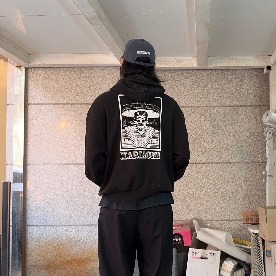 Zooyork 쥬욕 마리아치 프린팅 로고 후드티 상품이미지1