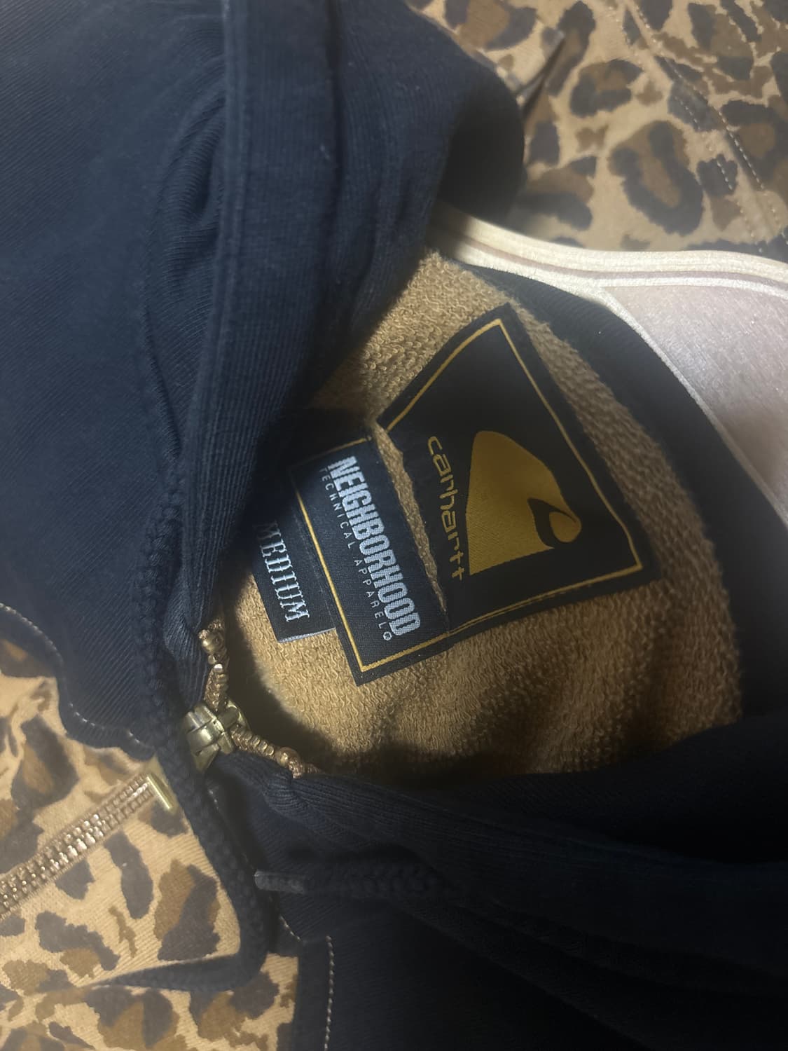 Carhartt WIPxNeighborhood 콜라보 레오파드 후드집업 상품이미지3