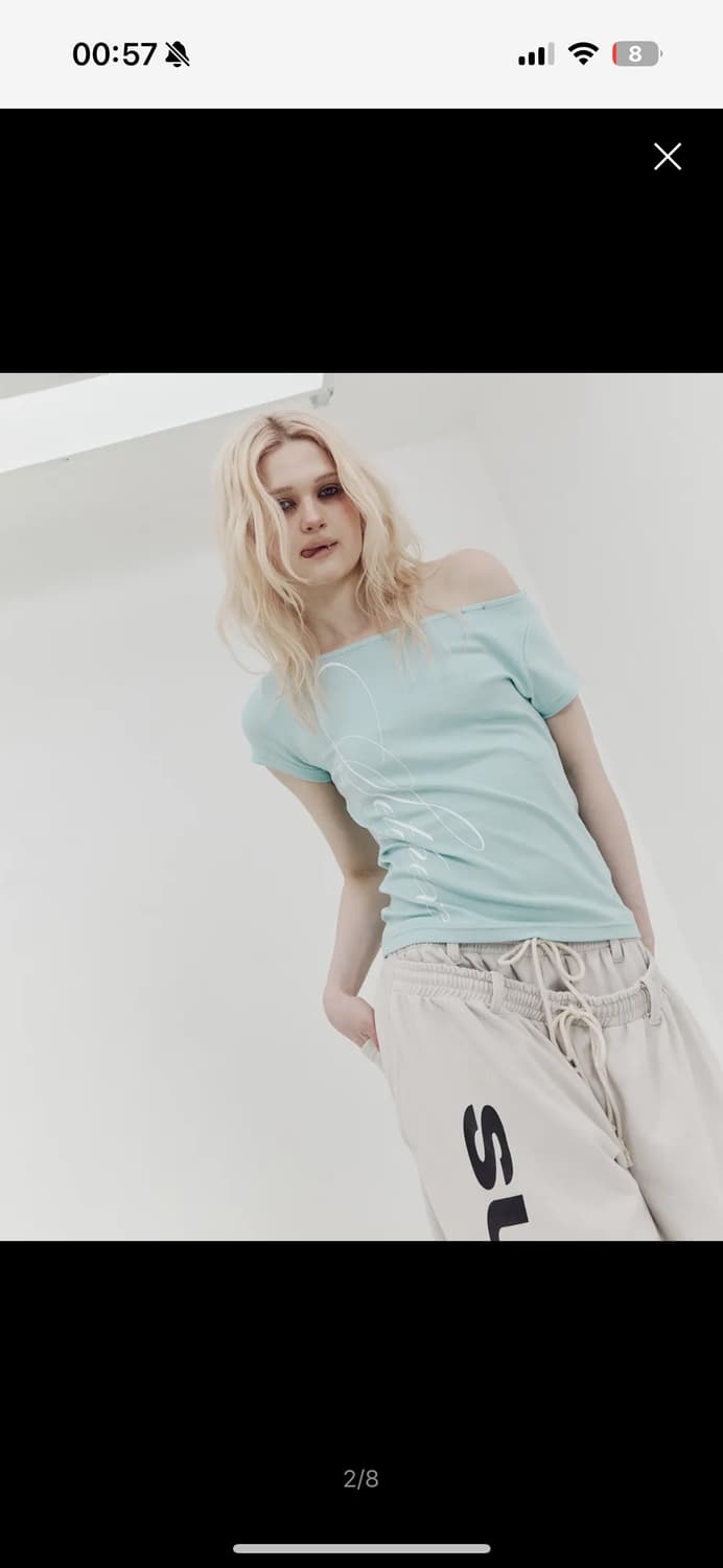 셋업이엑스이 LACE CROSS T-SHIRT / MINT 상품이미지3
