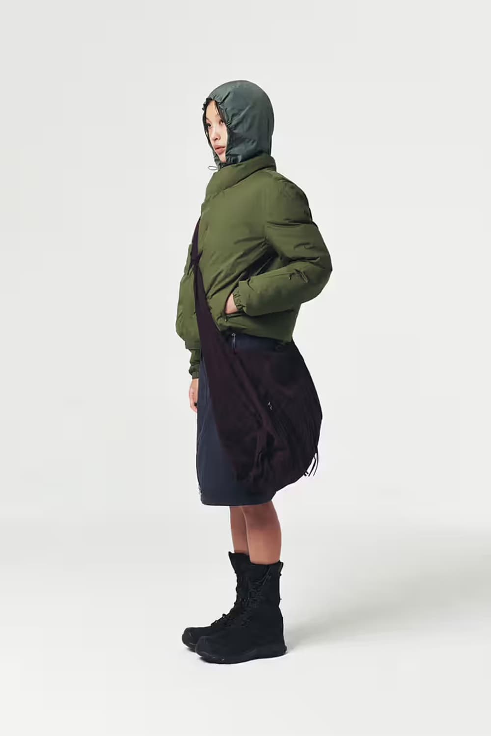 EE누마레 패딩 카키 xs 상품이미지2