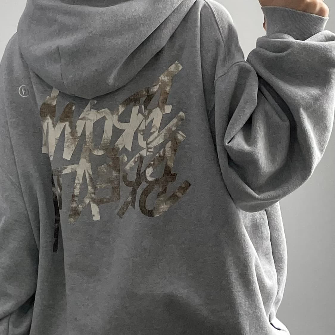 Brown Breath 브라운브레스 그레이 후드티 상품이미지2