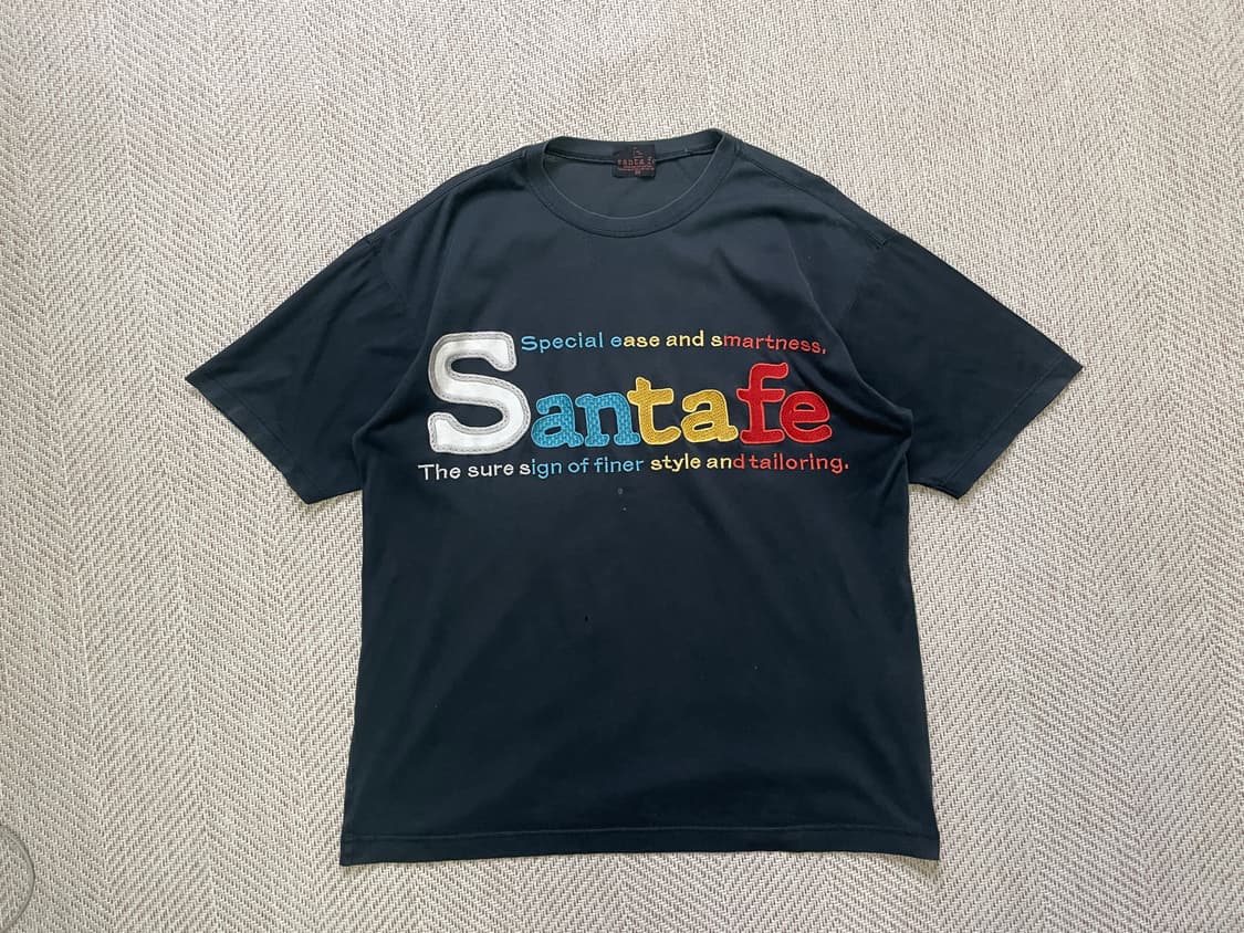 빈티지 Santafe 산타페 멀티 컬러 체인 스티치 티셔츠  상품이미지1
