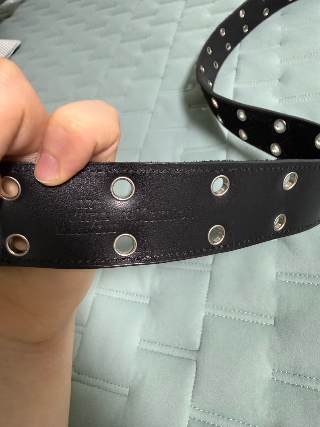 카미엔 X MJD 더블 홀 벨트 블랙  상품이미지2