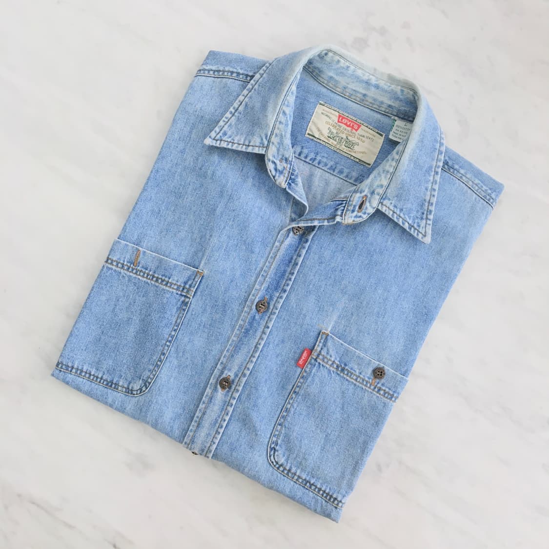 리바이스 연청 투포켓 데님 셔츠 남성 110 사이즈 상품이미지1