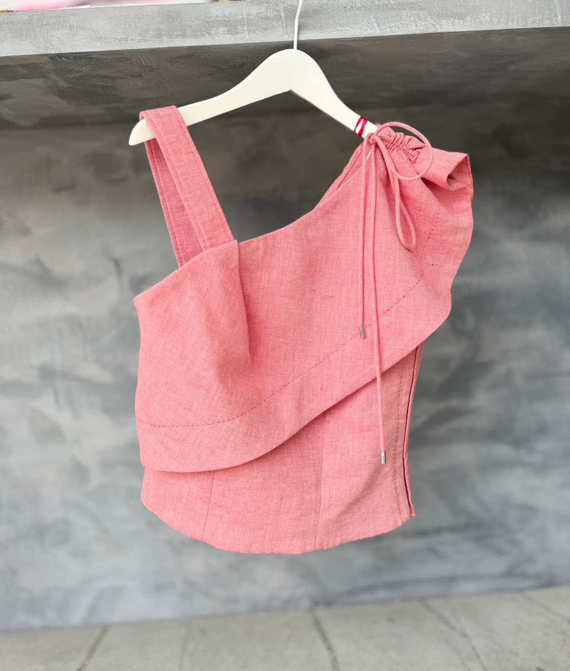 텍있는 새상품 CARVEN 핑크 린넨 블라우스 36(55사이즈) 상품이미지4