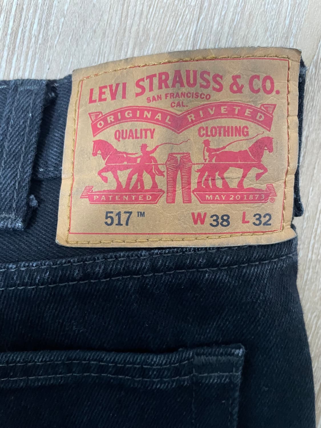 리바이스517 흑청38 블랙진 상품이미지3