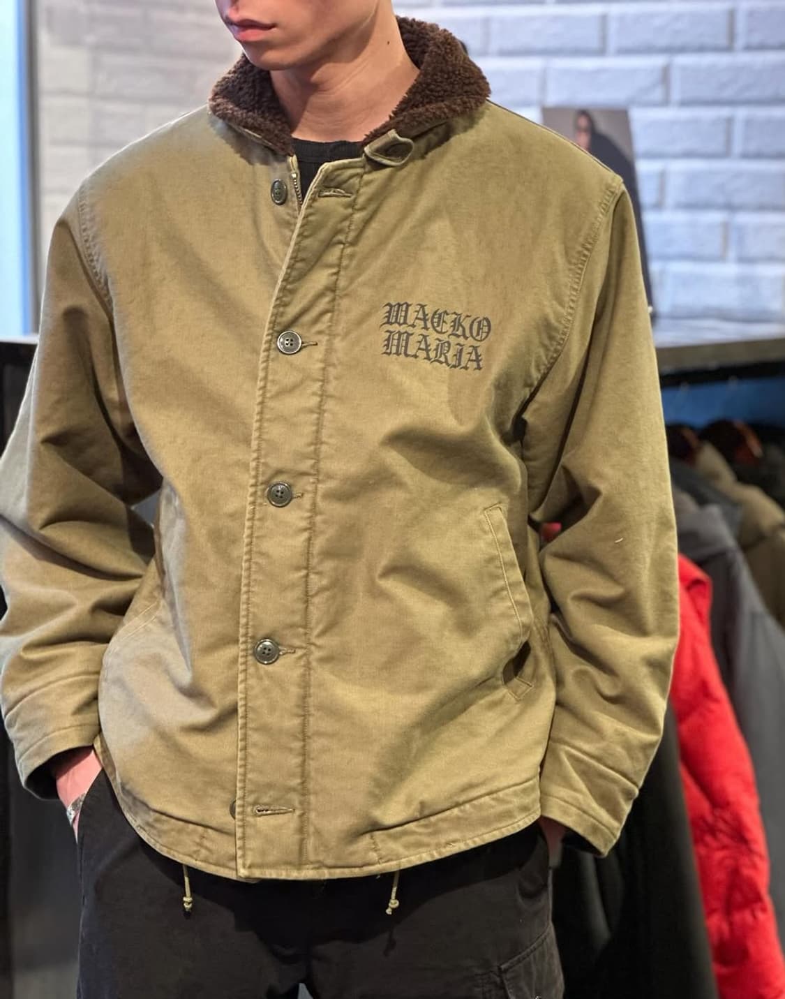 [L] 와코마리아 N-1 덱 자켓 카키 25FW 상품이미지9