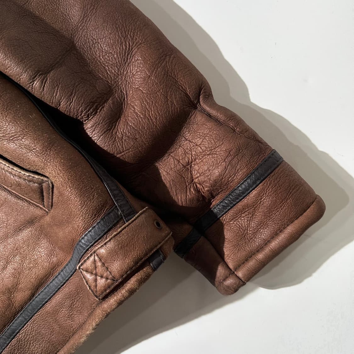 램스킨 시어링 B-3 무스탕 봄버 자켓 상품이미지5