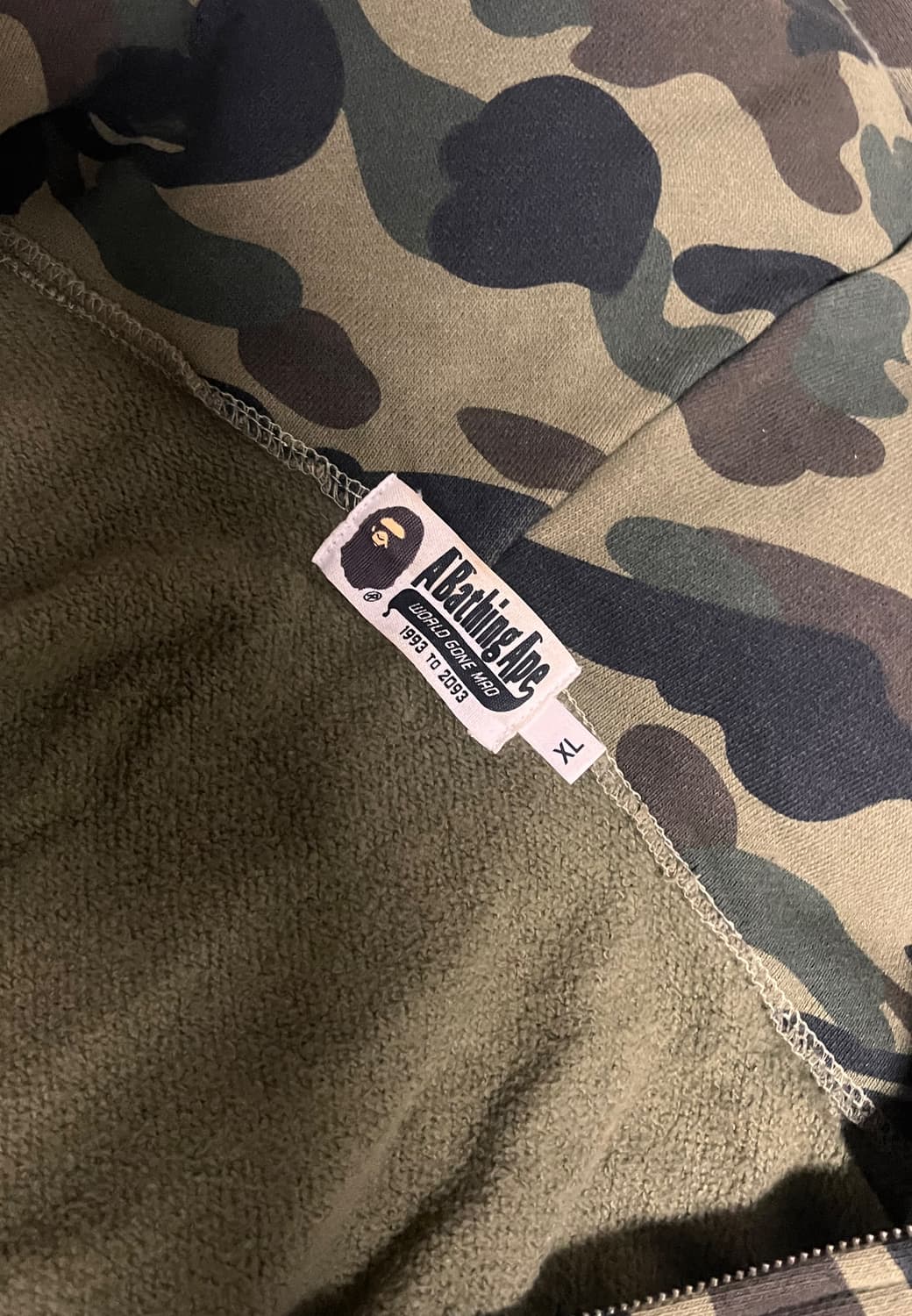 베이프 그린 녹계 샤크 후드집업 상품이미지3