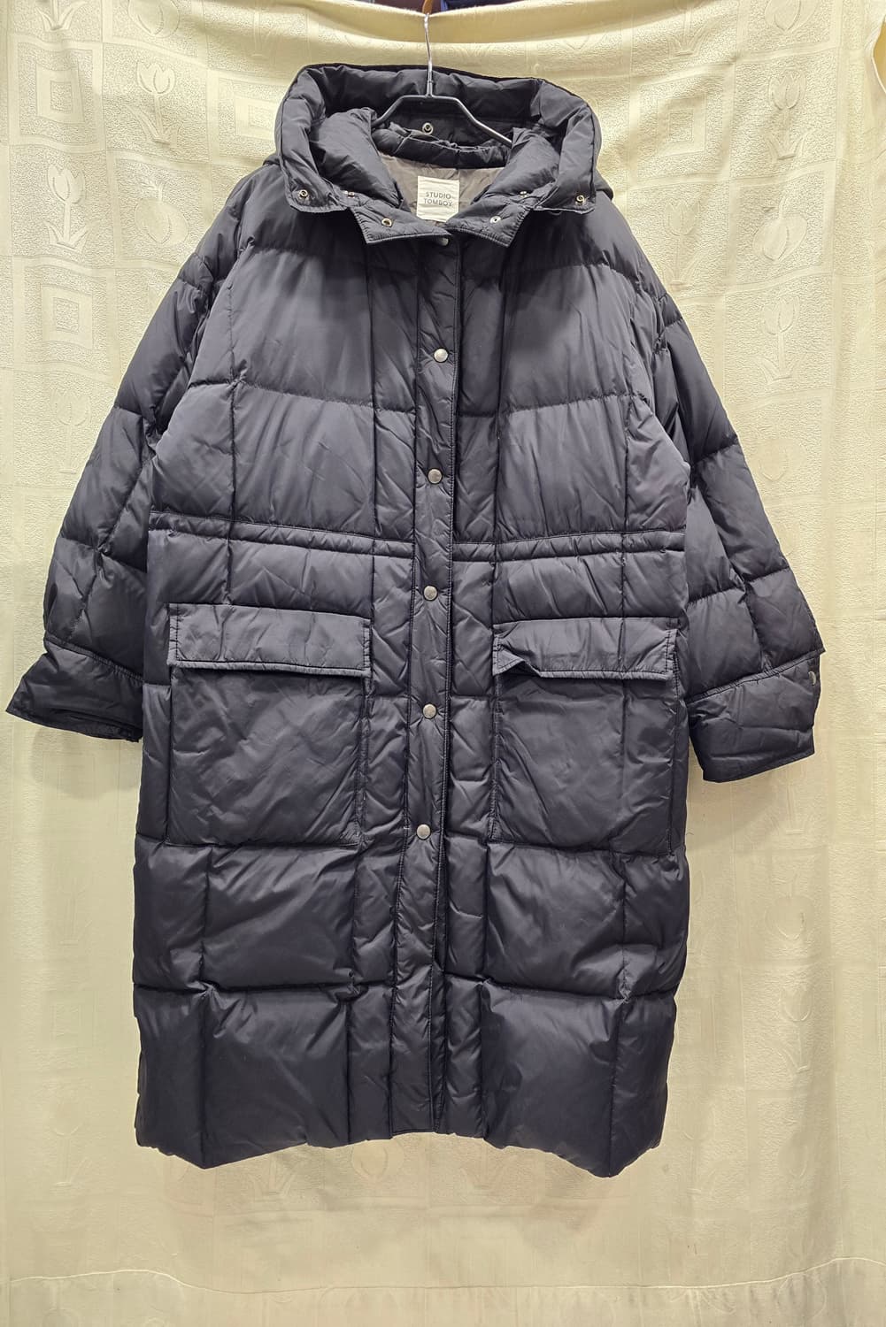 스튜디오톰보이 오버핏 롱패딩 블랙 프리사이즈 상품이미지1