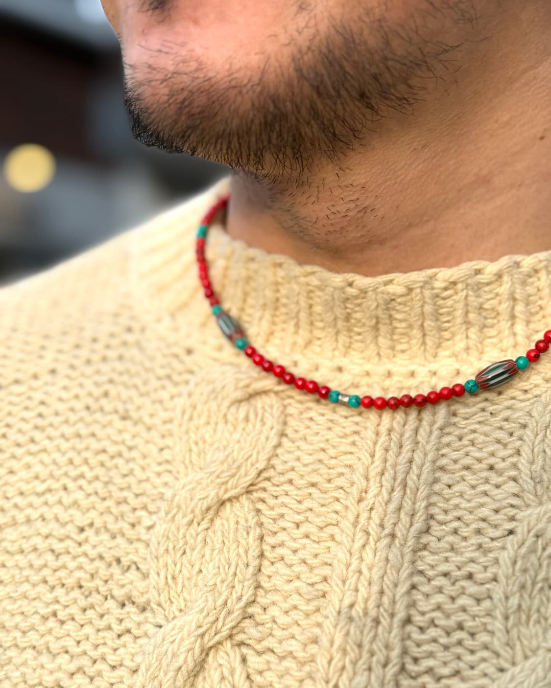 모쿠토 ‘단청’ 비즈 목걸이 [레드] 상품이미지7