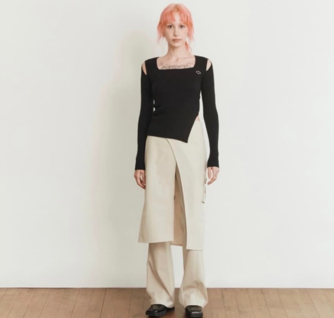 새제품_미스치프 스퀘어넥 니트 s 상품이미지1