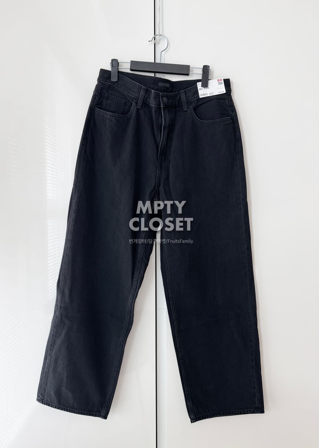 [32] 유니클로 와이드 스트레이트진 470542 08Grey 상품이미지5