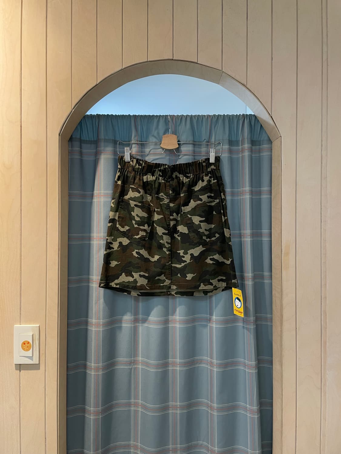일본빈티지 카모핀턱스커트 상품이미지4